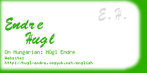 endre hugl business card