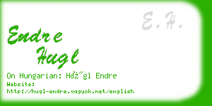 endre hugl business card